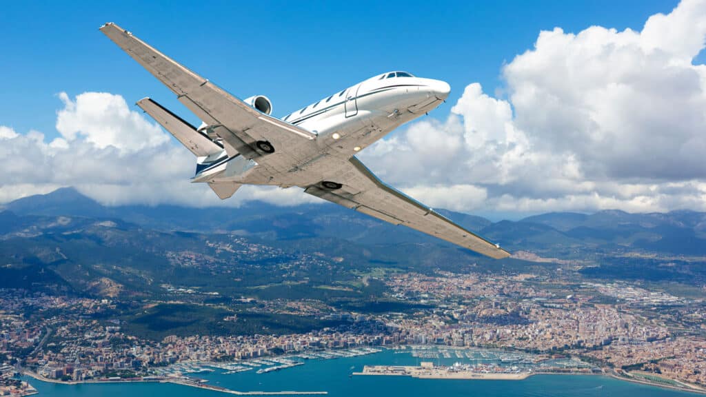 Private Jet flying internationally